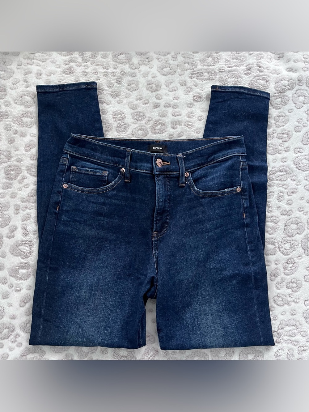 Express Women's Dark Indigo Skinny Jeans